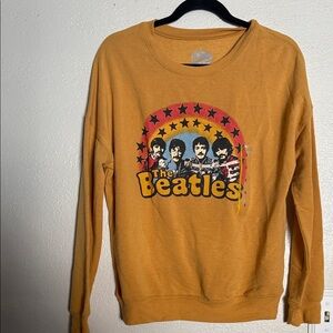 The Beatles Mustard Yellow Crew Neck Sweater